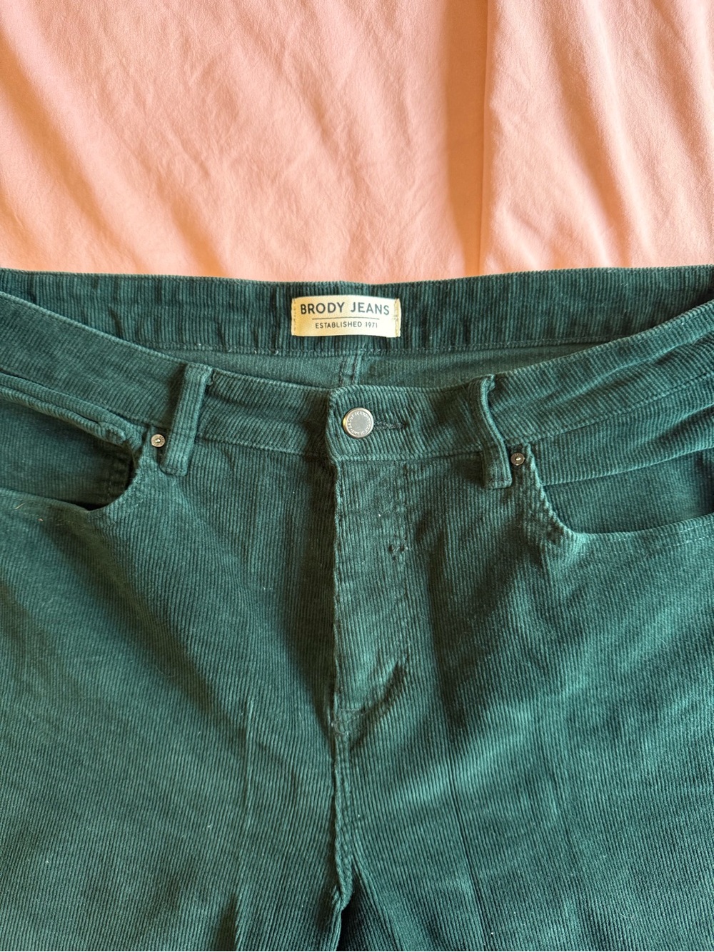 Women's Green Corduroy Jeans
